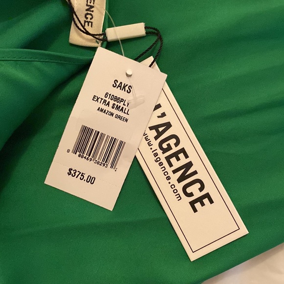 green silk L’agence dress - Picture 5 of 6